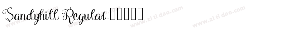 Sandyhill Regular字体转换
